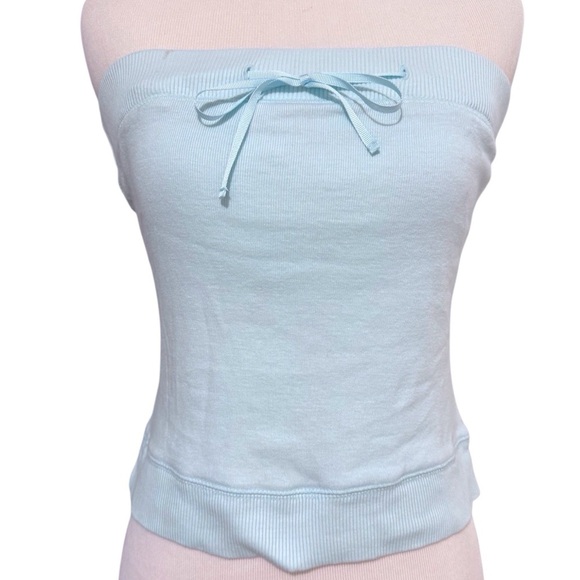 Vintage Y2K Convertible Tank Tube Top in Blue Size Medium Built-In Bralette - Picture 4 of 9